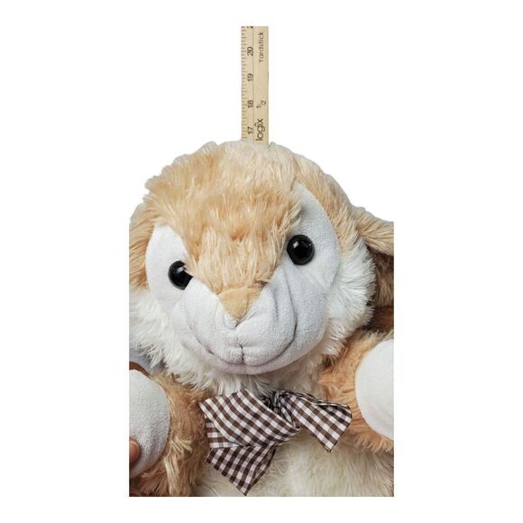 Bunny Rabbit Plush Easter Spring Tan Long Ears Shaggy Large Feet Best Made Toys - Picture 9 of 13